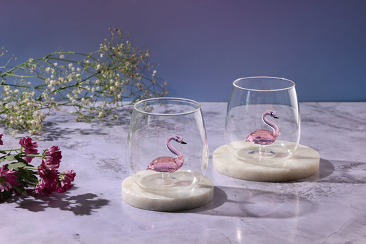 Flamingo glass