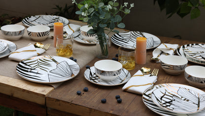 Golden Leaf Dinner Set (18 Pieces)