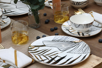 Golden Leaf Dinner Set (18 Pieces)