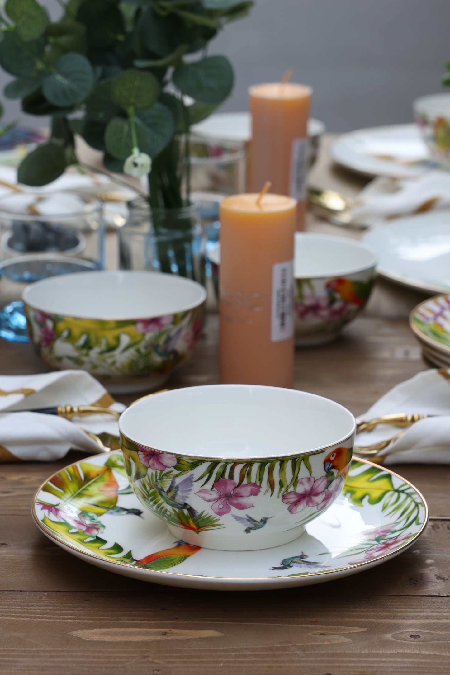 Bird Paradise Dinner Set (Set of 18)