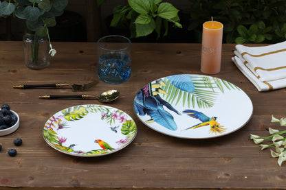 Bird Paradise Dinner and Dessert Plate set