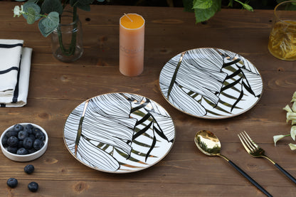 Golden Leaf Dessert Plates