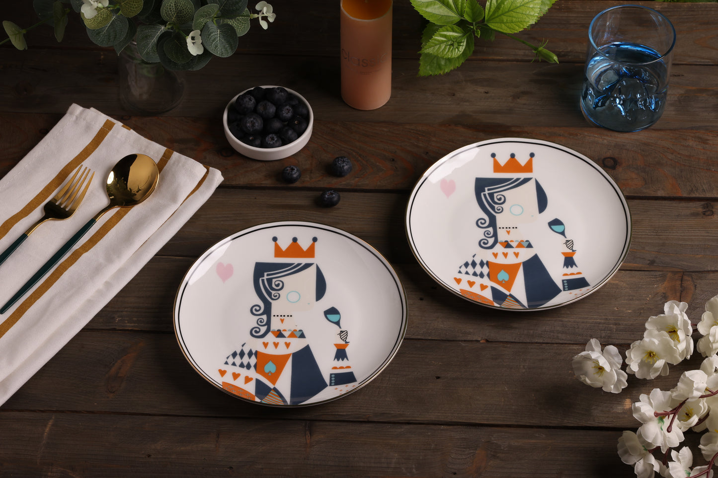 Solitaire : Queen Dessert Plate