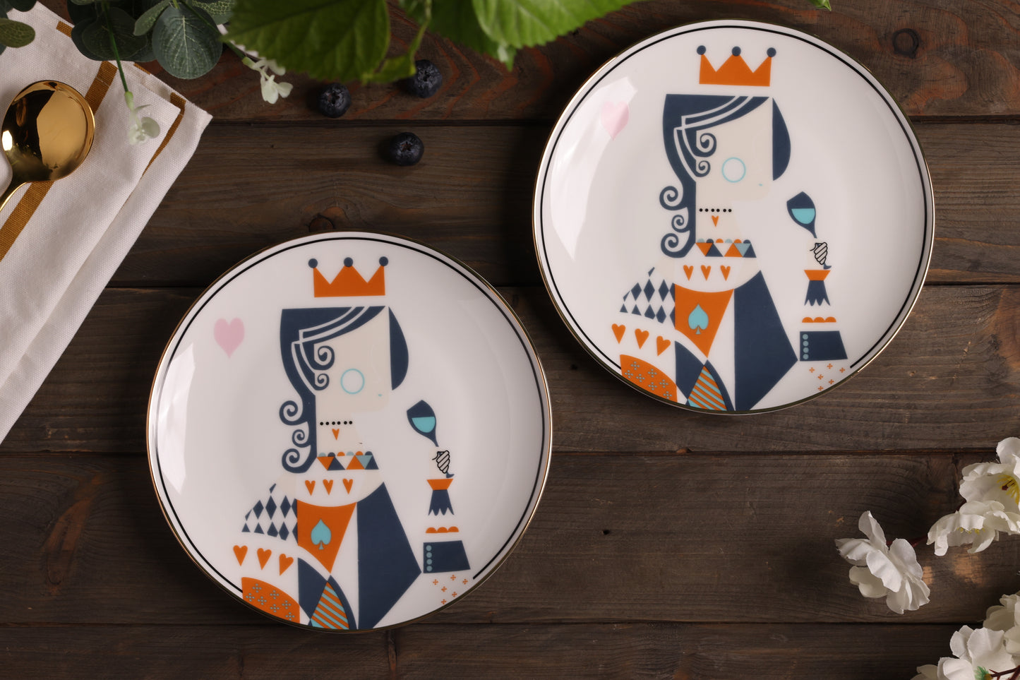 Solitaire : Queen Dessert Plate