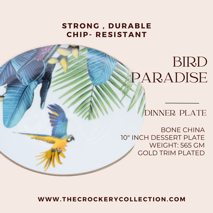 Bird Paradise Dinner and Dessert Plate set