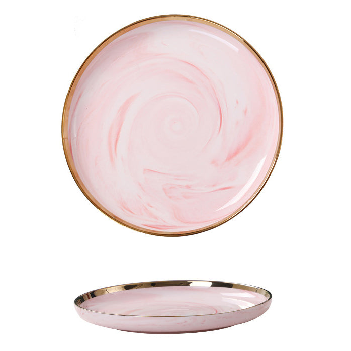 Pink marble dinnerset