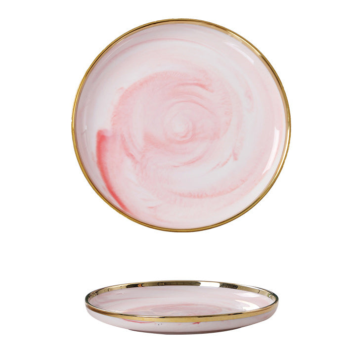 Pink marble dinnerset